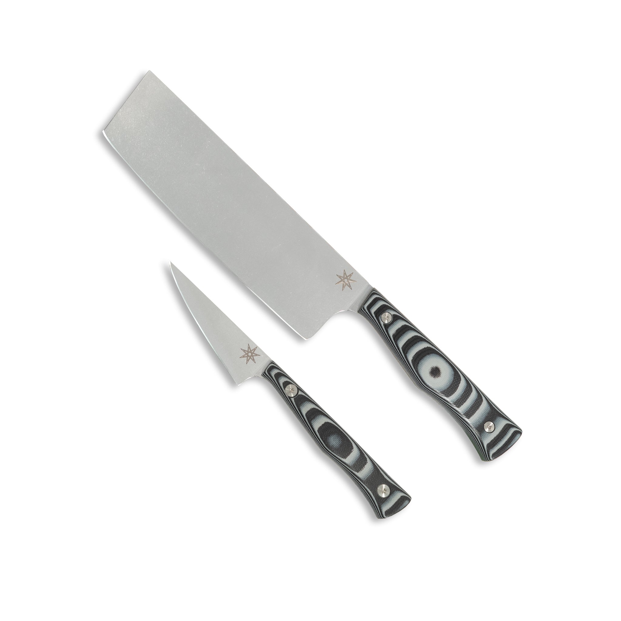 Entremet Knife Set - Culinary 2.0 Black and Gray Layered G-10 Kitchen Knives Town Cutler