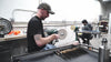 Video of buffing handle of Town Cutler Desert Dawn Chef Knife.