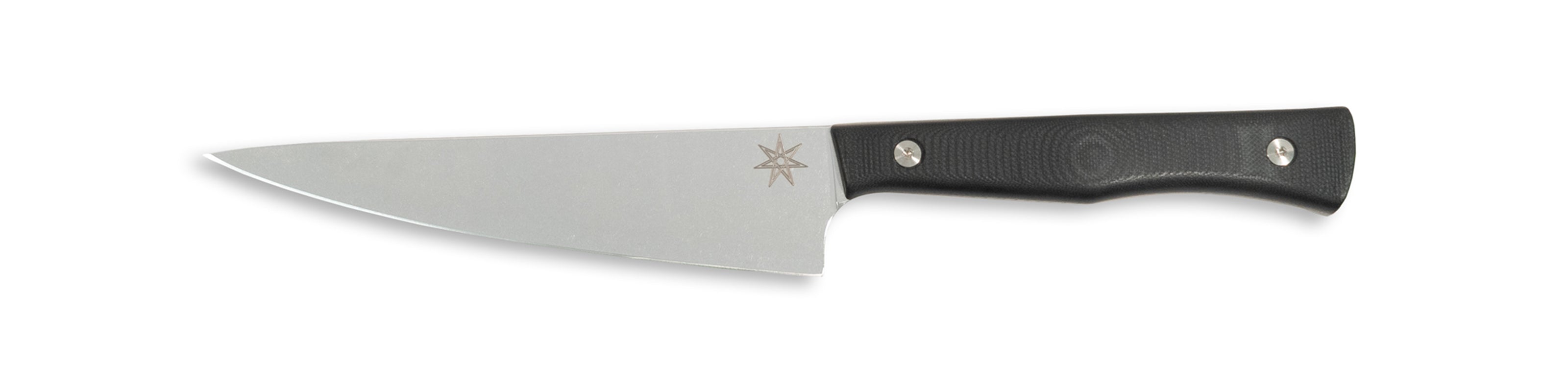 Town Cutler Culinary 2.0 kitchen utility petty knife with black g-10 handle and stainless steel blade.
